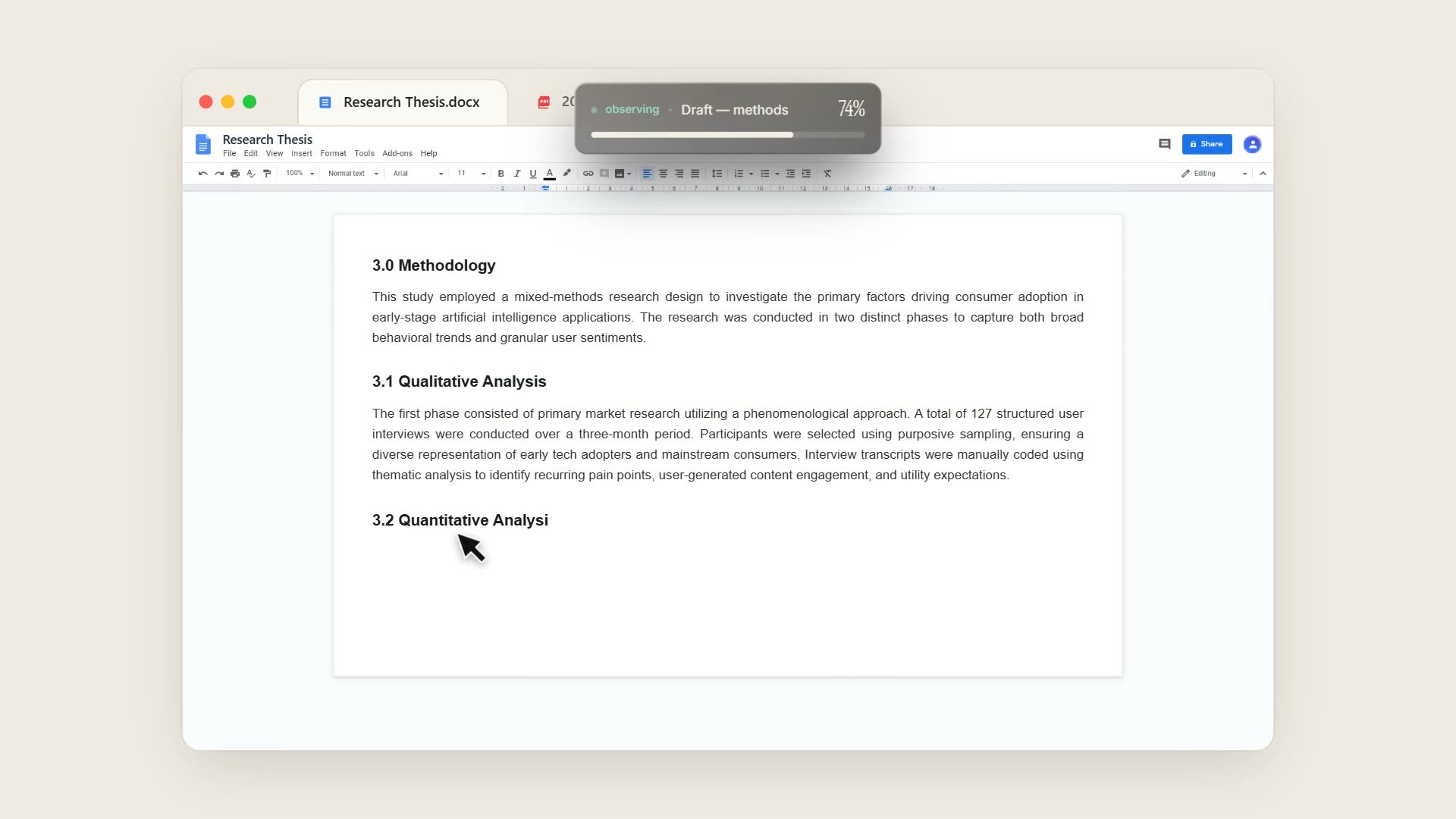 Plover overlay expanded showing step checklist and live percentage